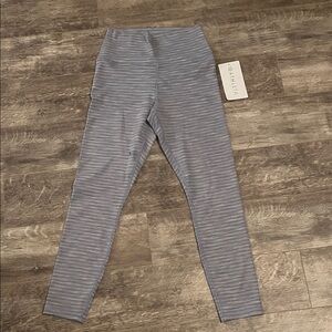 Athleta Striped Gray Women’s leggings size Small NWT
